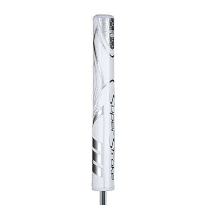 An image of SuperStroke Zenergy Tour 3.0 Putter Grip - Wht/Silver on a white background