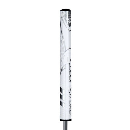 An image of SuperStroke Zenergy Tour 1.0 Putter Grip - Wht/Silver on a white background