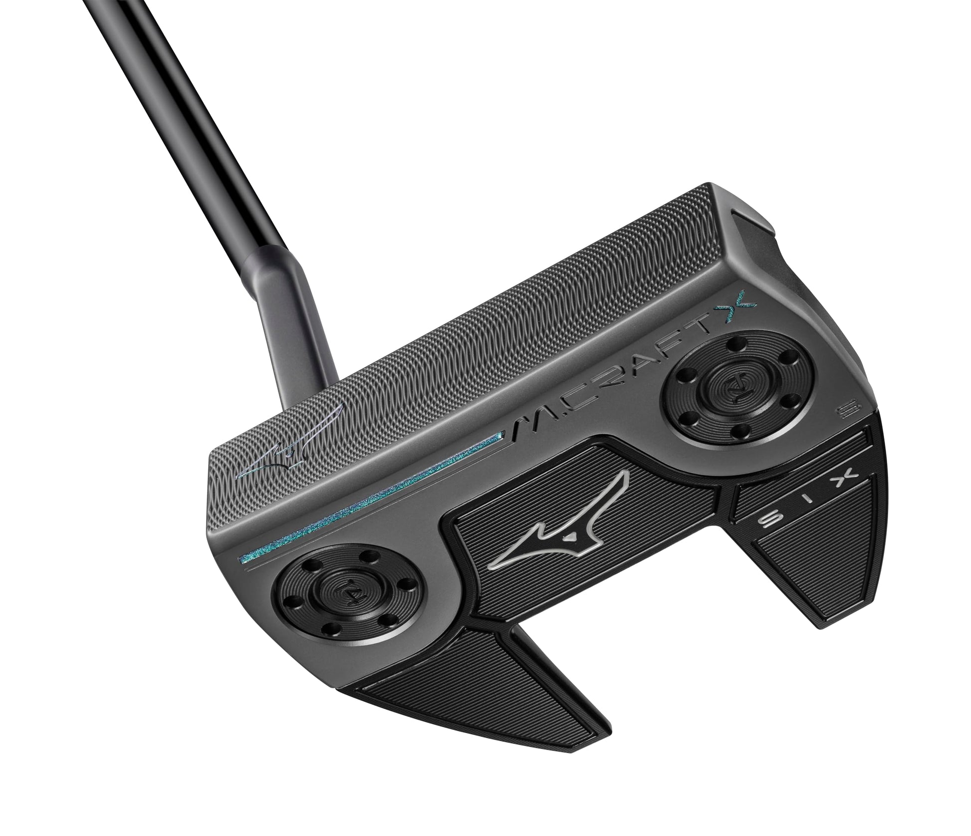 Golf putter with Mizuno logo on a white background