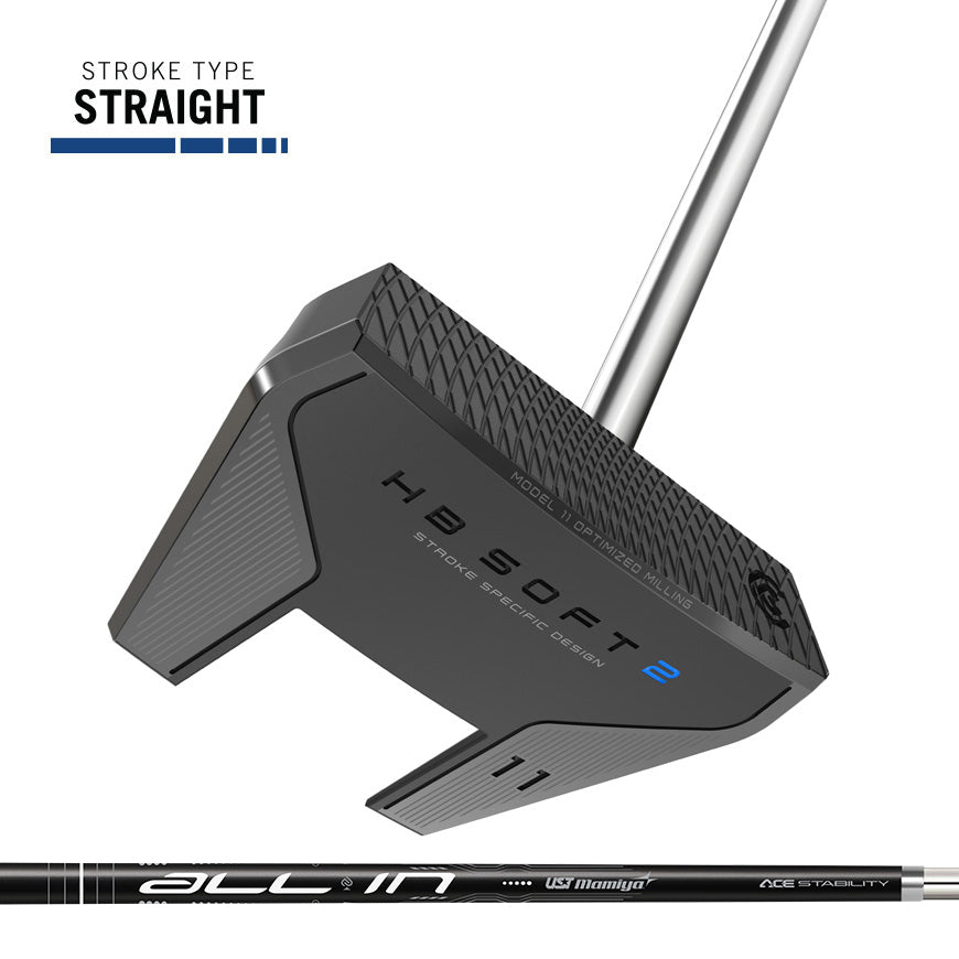 An image of Cleveland Golf HB Soft 2 Black #11 Putter - Right Handed/35"/Center Shaft on a white background