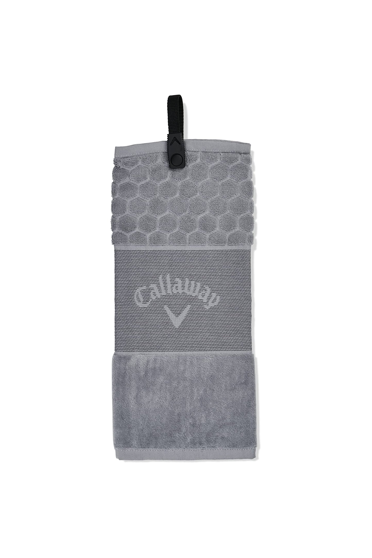 An image of NEW Callaway Golf Tri-Fold Towel Silver on a white background