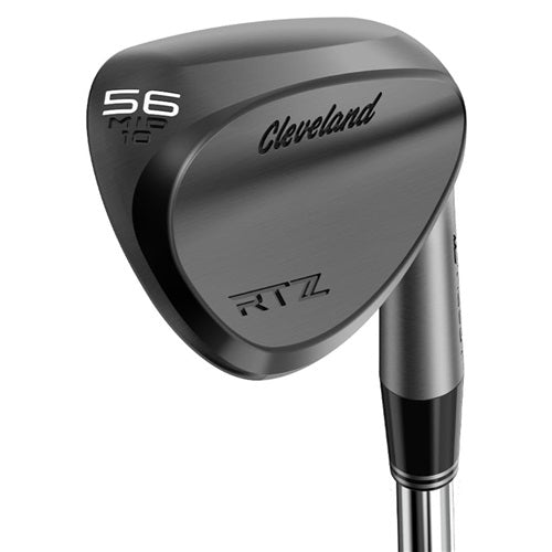 An image of Cleveland RTZ Wedge - 58/RH/Mid/Black Satin on a white background