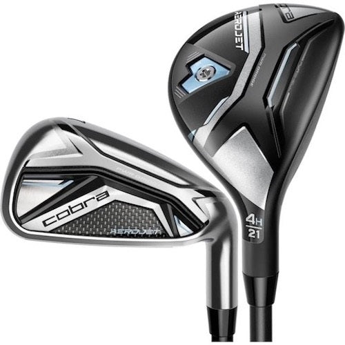 An image of Cobra AeroJet Combo Set - Graphite/5-6 Hyb, 7-P,S RH/Ladies on a white background