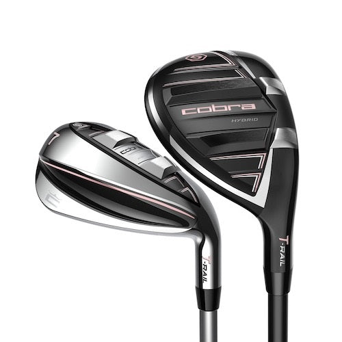 An image of Cobra Women's T-Rail Hybrid-Irons Graphite Ladies 5 Hybrid, 6-PW,SW on a white background