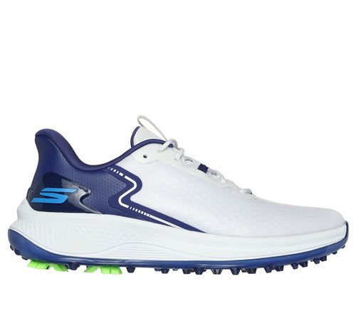 An image of Skechers Go Golf Blade GF - White / Navy Blue - 8.5 on a white background