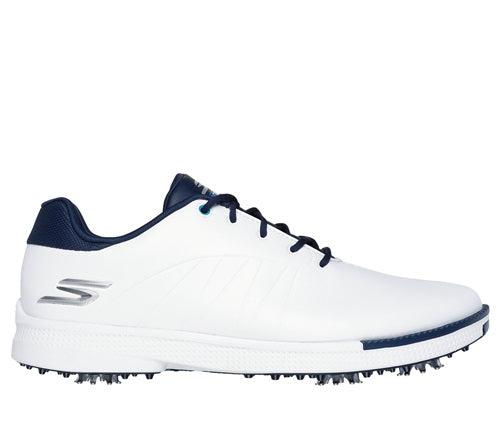 An image of Skechers Mens Golf Shoes - Go Golf Tempo 13 - White Navy on a white background