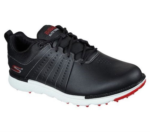 An image of Skechers Go Golf Elite TOUR SL - 214004 - Black / Red - 8.5 on a white background