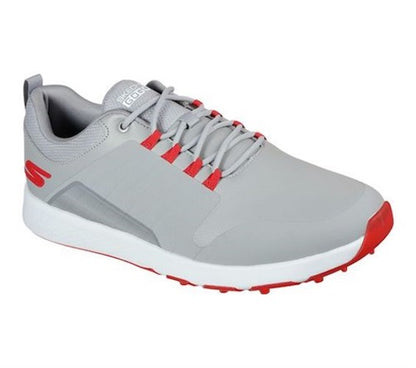 An image of Skechers Go Golf Elite 4 - Victory - 214022 - Gray / Red - 8.5 on a white background