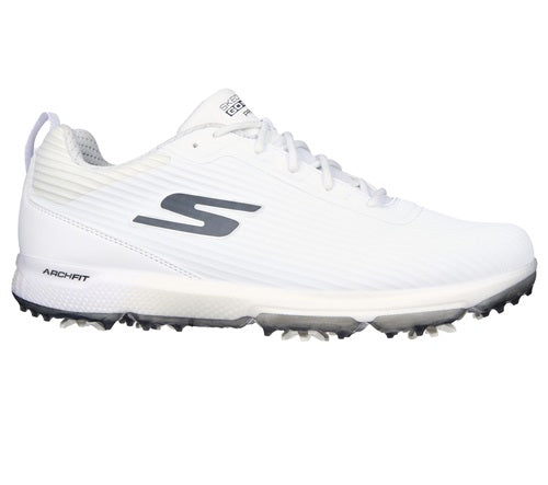 An image of Skechers Go Golf Pro 5 Hyper Golf Shoes White/Grey 8.5 on a white background