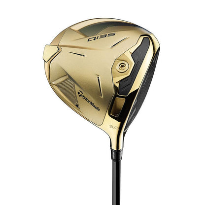 An image of TaylorMade Designer Series Qi35 Driver - Gold - 9.0 - S - LH on a white background