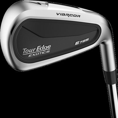 An image of Tour Edge Golf Exotics Women's E725 Iron Set - 6-PW,AW,GW - Cypher 40 L-Flex - LH on a white background
