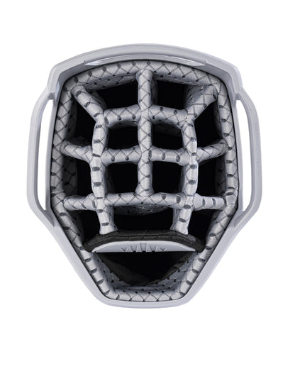 Close-up of a golf bag 14-way top in white.