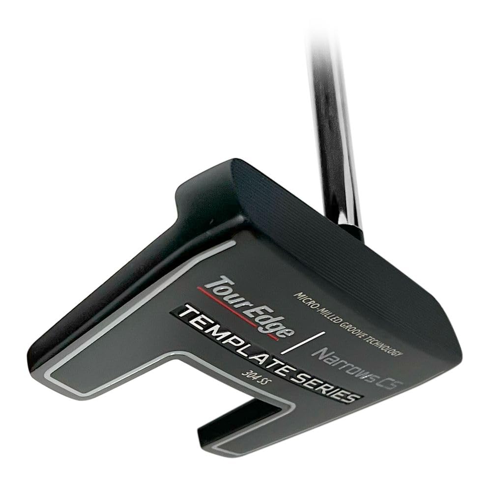 An image of Tour Edge Template Narrows Center Shaft Putter - Black - 35" on a white background