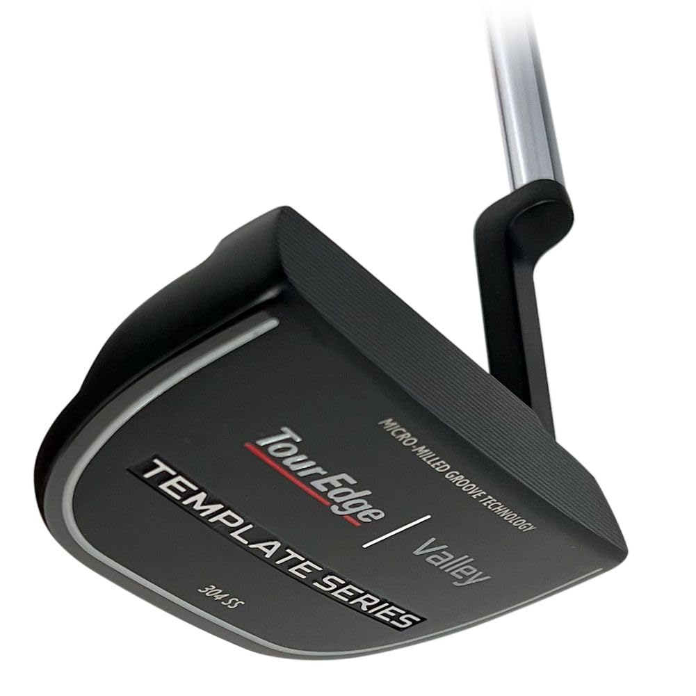 An image of Tour Edge Template Valley Putter - Black - 35" on a white background