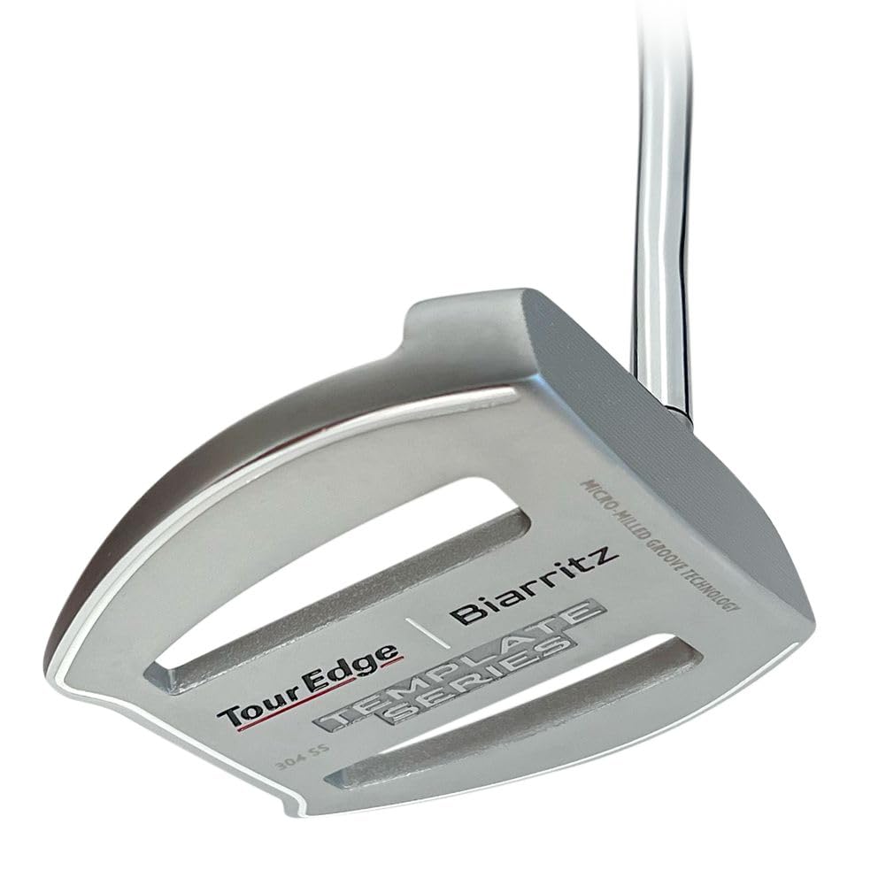 An image of Tour Edge Template Biarritz Putter - Silver - 34" on a white background