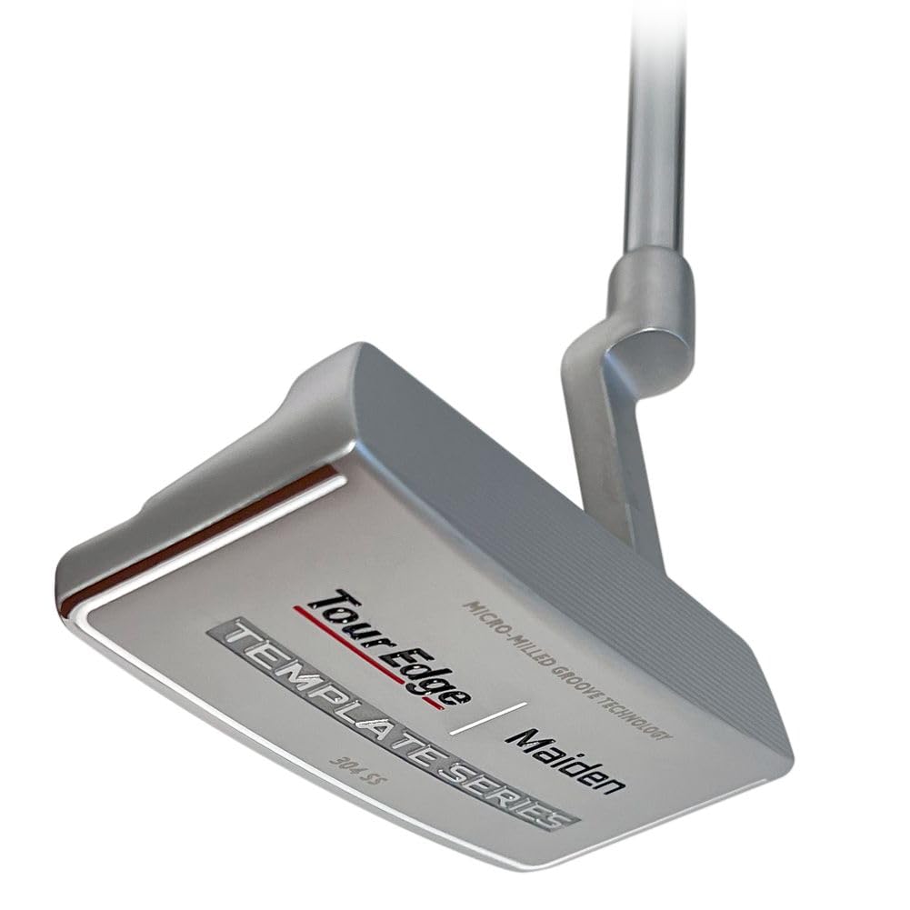 An image of Tour Edge Template Maiden Putter - Silver - 35" on a white background