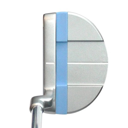 An image of Tour Edge Golf Ladies Hp Series Silver Nickel/Blue 03 Putter 33" on a white background