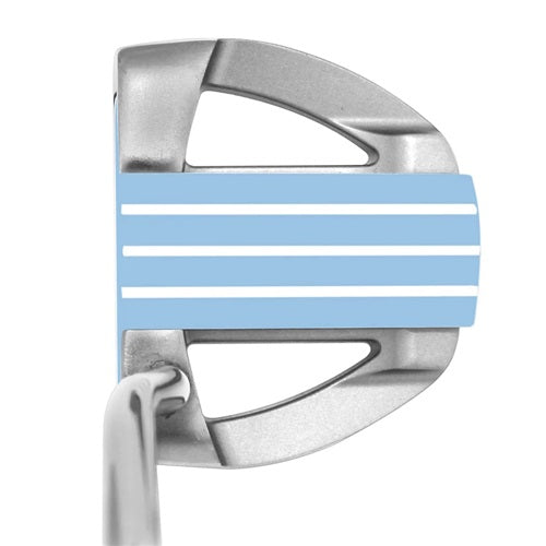 An image of Tour Edge Golf Ladies Hp Series Silver Nickel/Blue 06 Putter 33" on a white background
