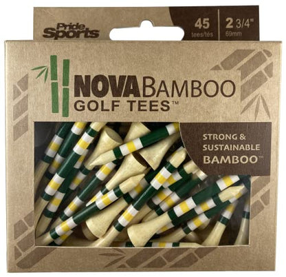 An image of Nova Bamboo Tees - Green - 2 3/4" - 45 Ct on a white background