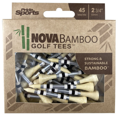 An image of Nova Bamboo Tees - Silver - 2 3/4" - 45 Ct on a white background