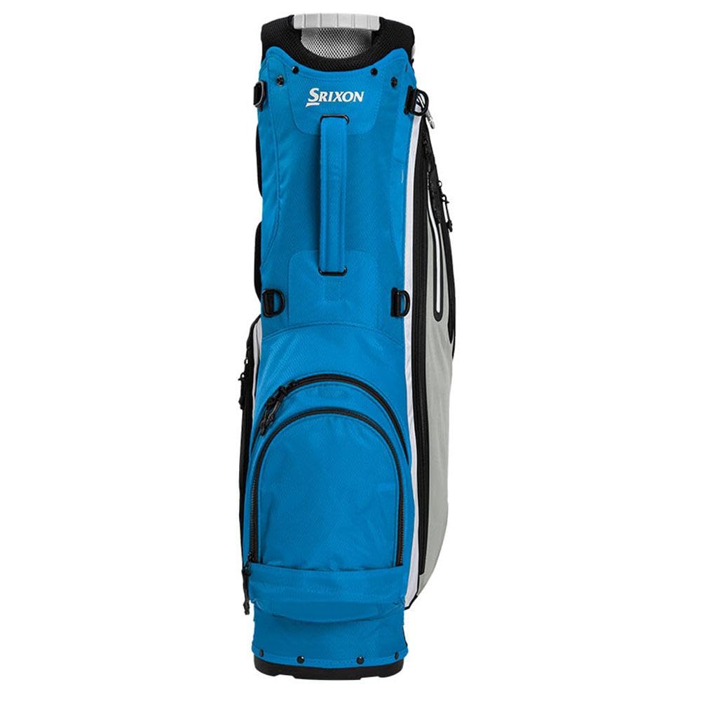 Blue golf bag with Srixon logo on a white background