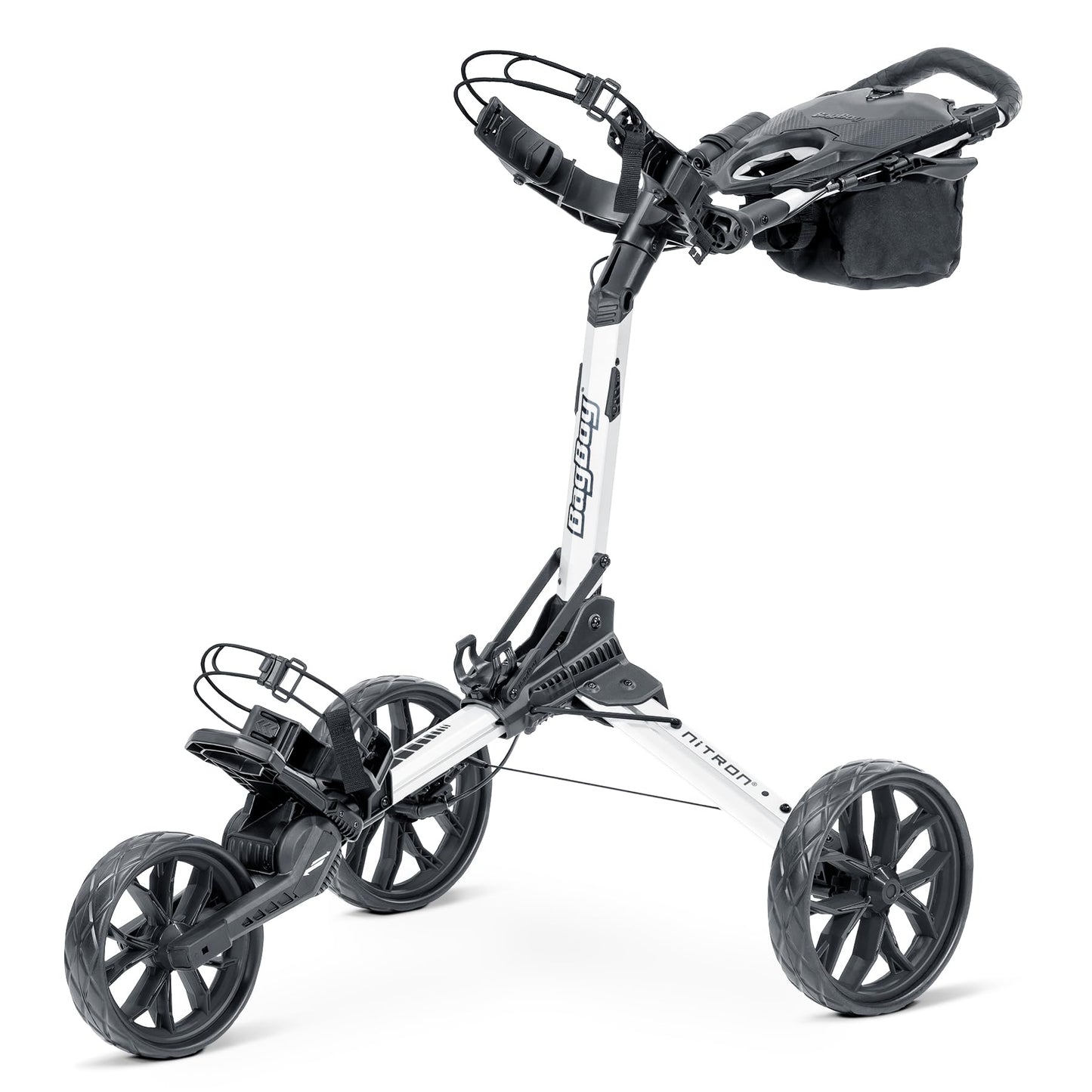 An image of Nitron Push Cart - White/Black on a white background