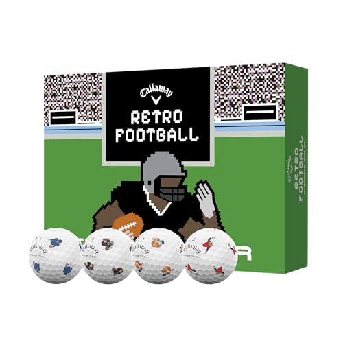 Callaway Retro Football golf balls with packaging on a white background
