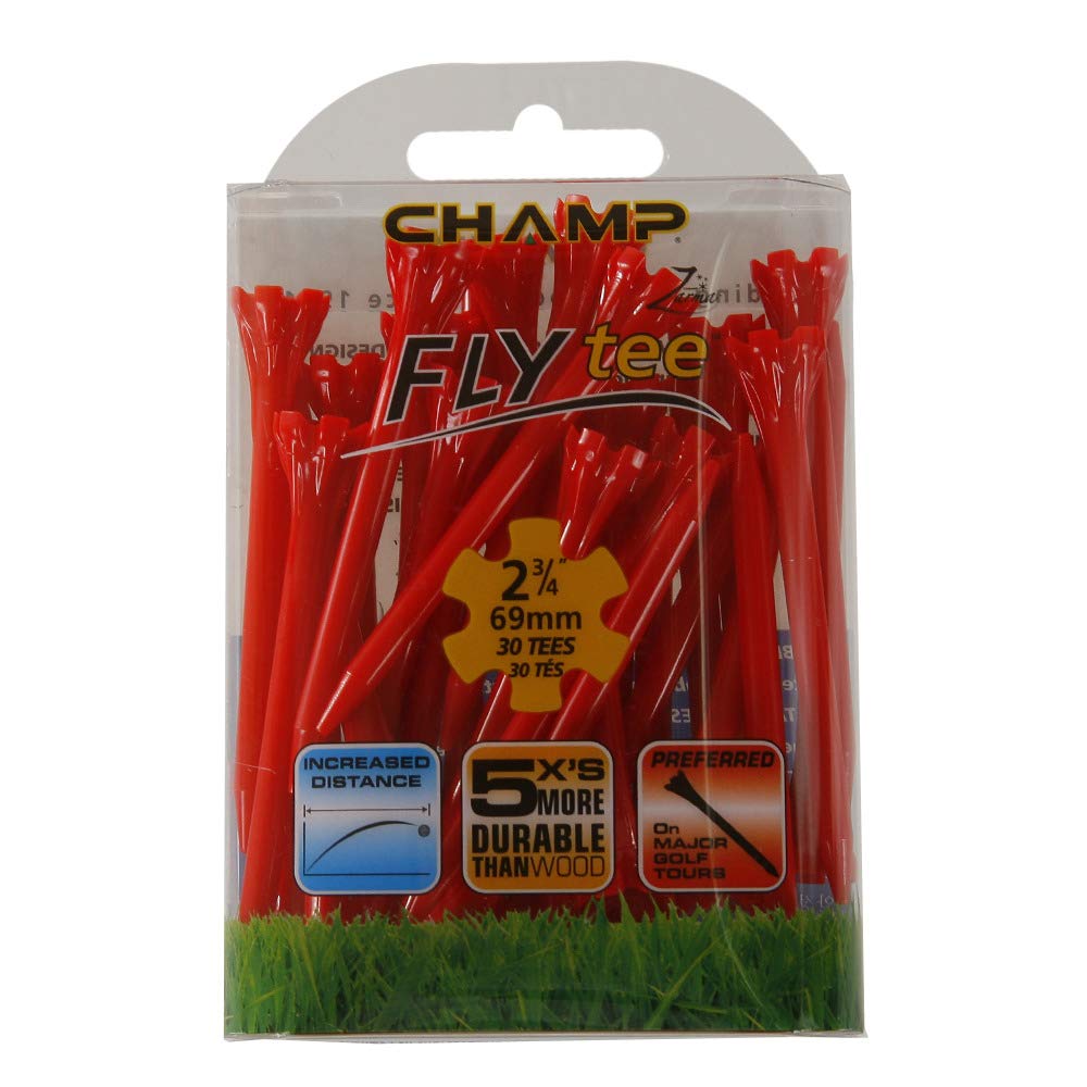 An image of Champ Fly Tee - 30 Count - Red - 2-3/4" on a white background