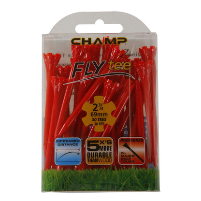 An image of Champ Fly Tee - 30 Count - Red - 2-3/4" on a white background