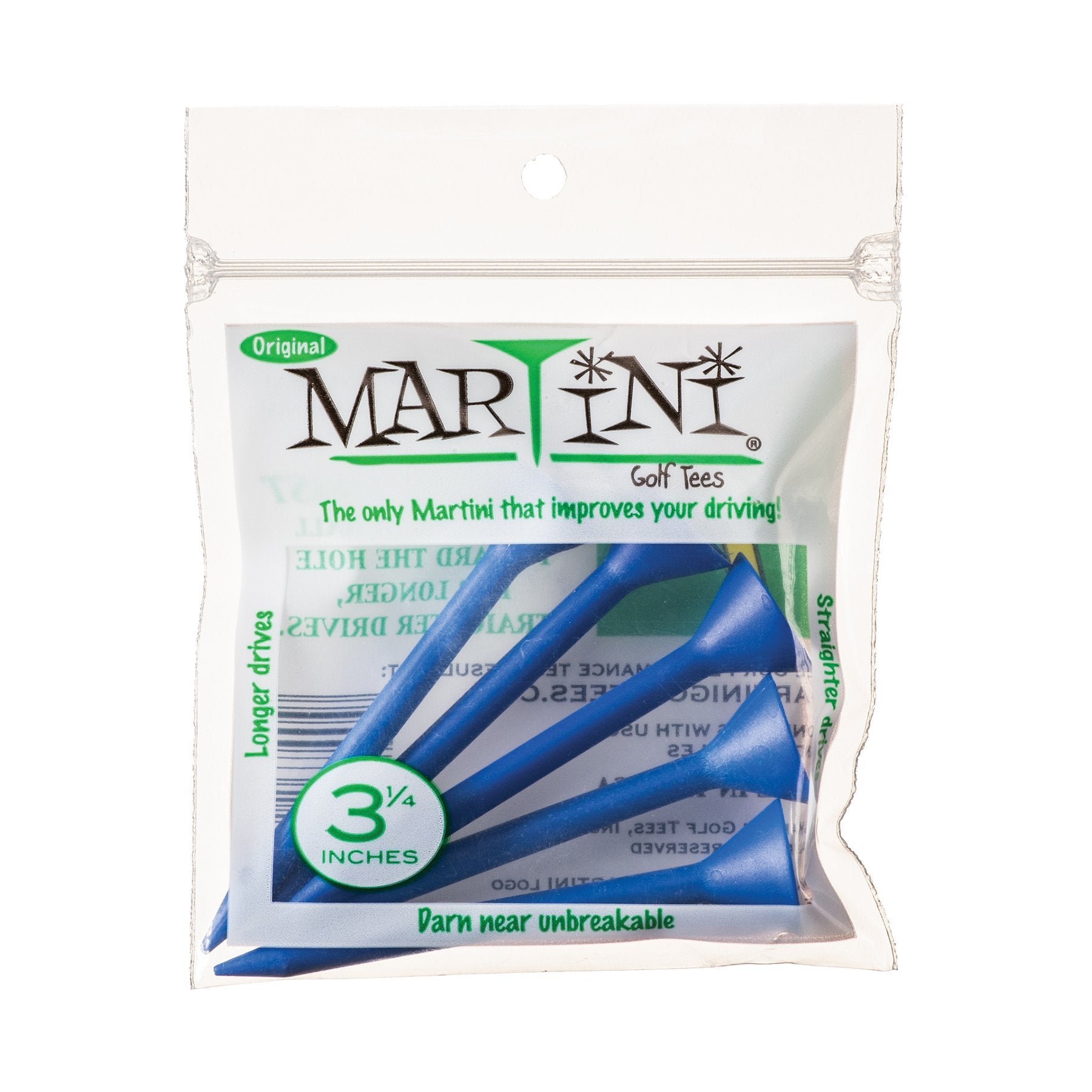 An image of Martini Tees - Royal - 3 1/4" on a white background