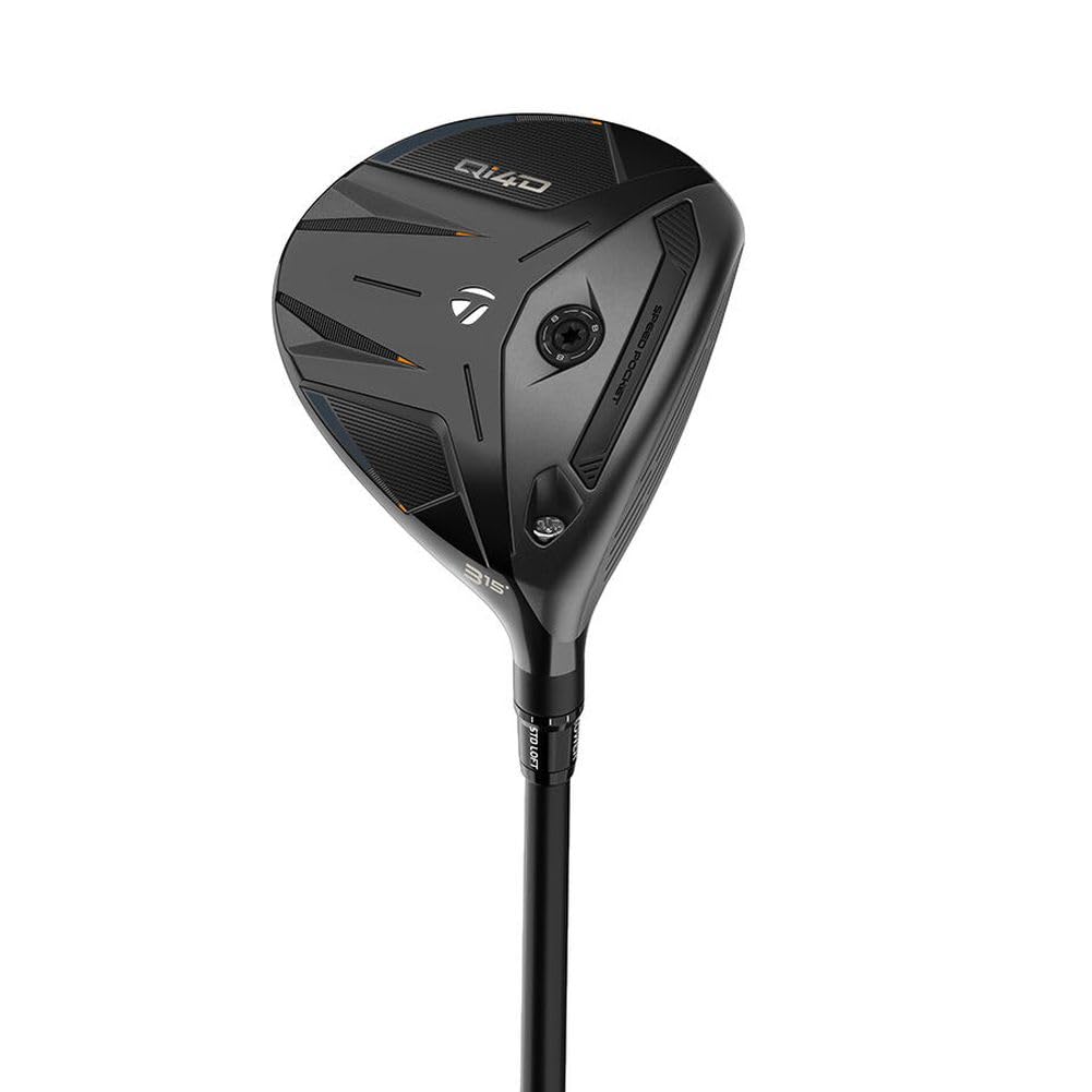A product image of a TaylorMade Qi4D Fairway Wood on a white background