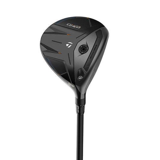 A product image of a TaylorMade Qi4D Fairway Wood on a white background