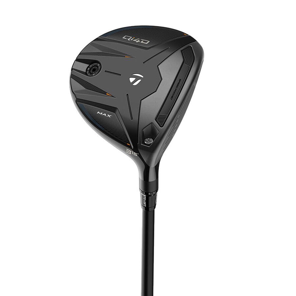 A product image of a TaylorMade Qi4D Fairway Wood on a white background