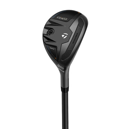 A product image of a TaylorMade Qi4D Hybrid on a white background