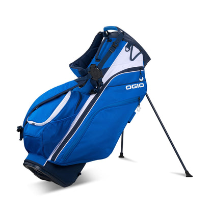 An image of a OGIO 2026 Woode Hybrid Golf Stand Bag - Blue on a white background