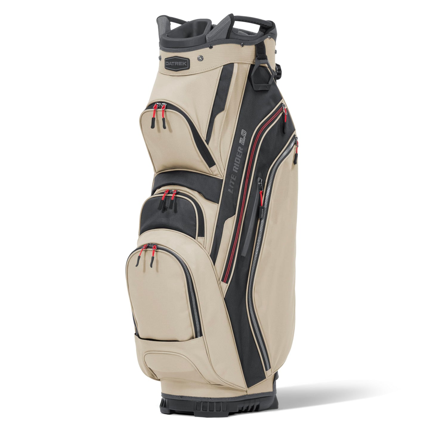 An image of aLite Rider 2.0 Cart Bag - Sand/Black/Red on a white background