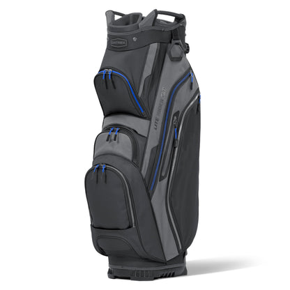 An image of aLite Rider 2.0 Cart Bag - Black/Charcoal/Royal on a white background