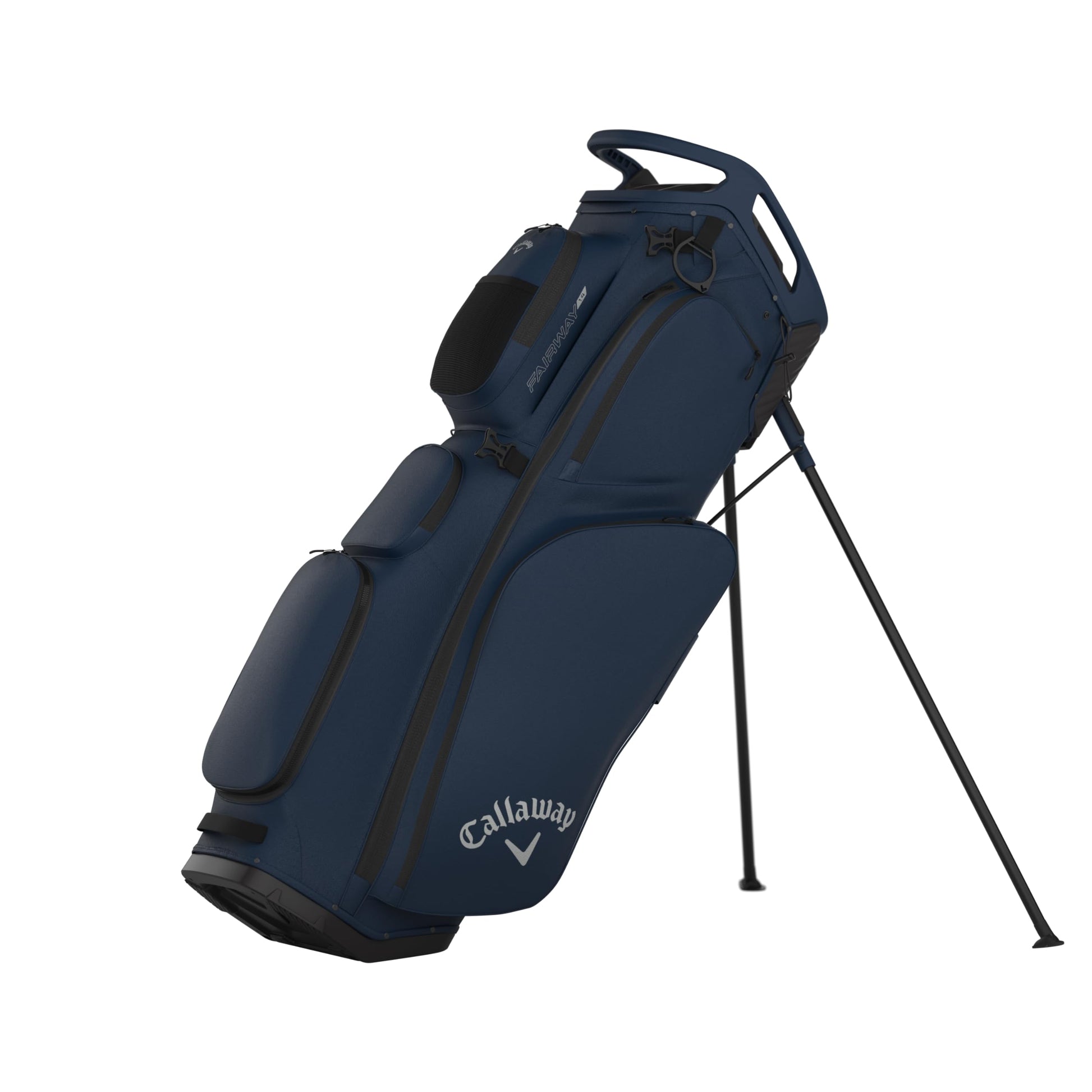 An image of a Callaway 2026 Fairway 14 Golf Stand Bag - Navy on a white background