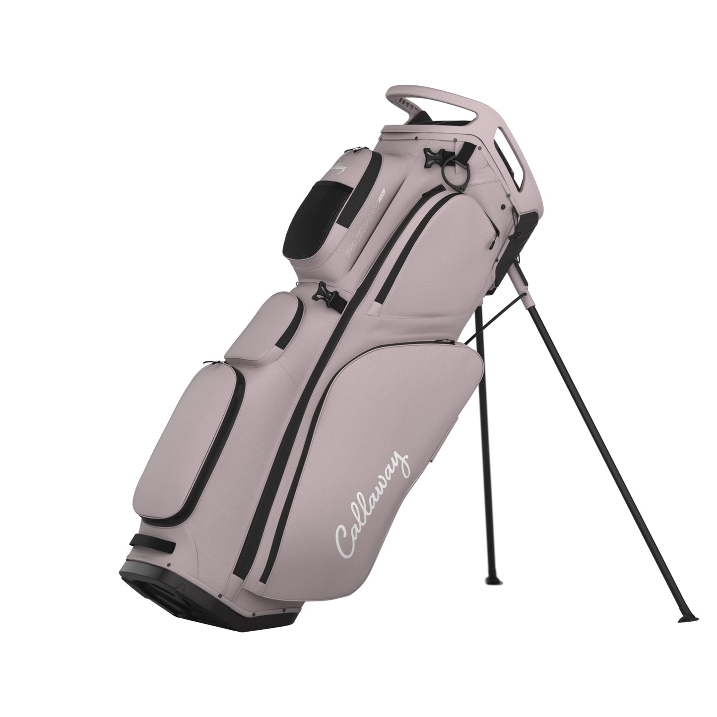 An image of a Callaway 2026 Fairway 14 Golf Stand Bag - Ice Pink / Heather on a white background