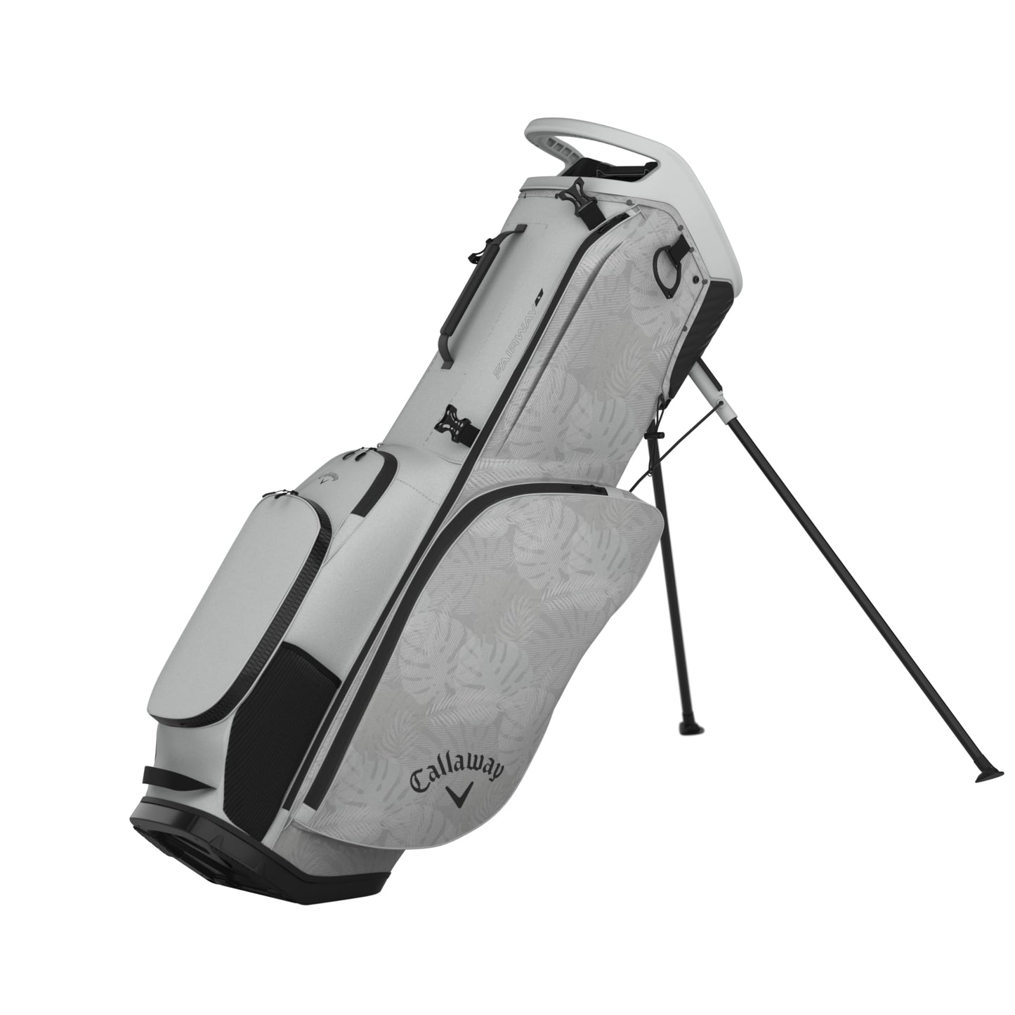 An image of a Callaway 2026 Fairway Plus Golf Stand Bag - Gray / Palm Breeze on a white background