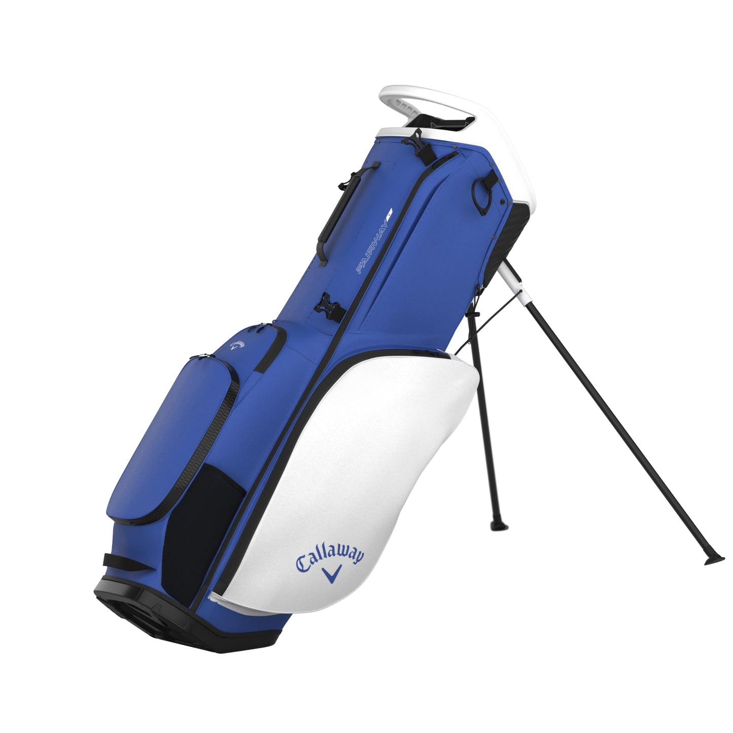 An image of a Callaway 2026 Fairway Plus Golf Stand Bag - Neptune / White on a white background