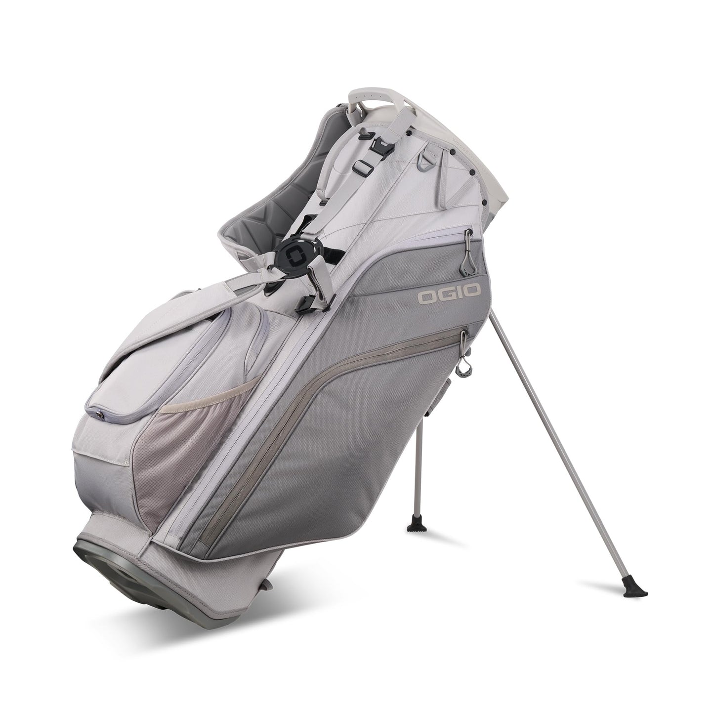 An image of a OGIO 2026 Woode Hybrid Golf Stand Bag - Quartz on a white background