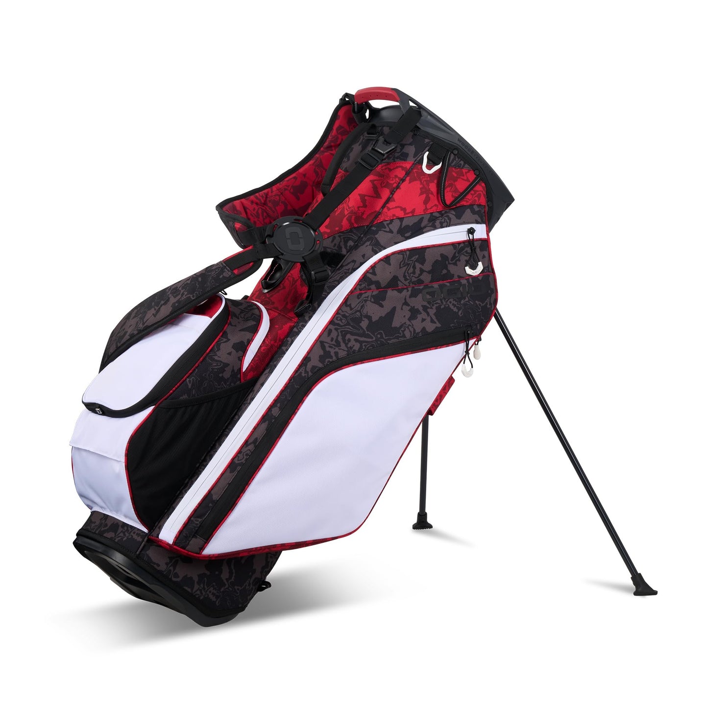 An image of a OGIO 2026 Woode Hybrid Golf Stand Bag - Volcanic on a white background