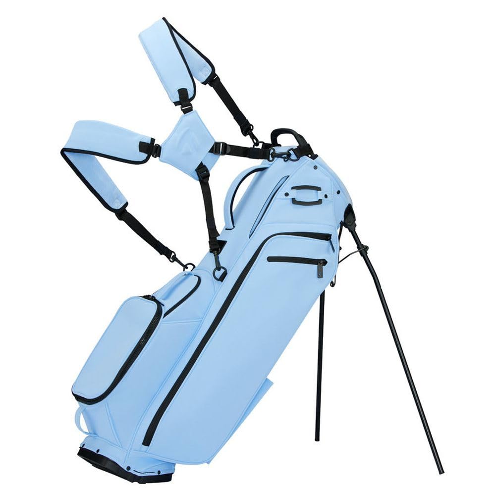 An image of a TaylorMade 2026 Signature M4 Golf Stand Bag  - Light Blue on a white background