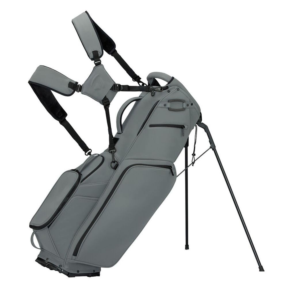 An image of a TaylorMade 2026 Signature L5 Golf Stand Bag  - Gray on a white background