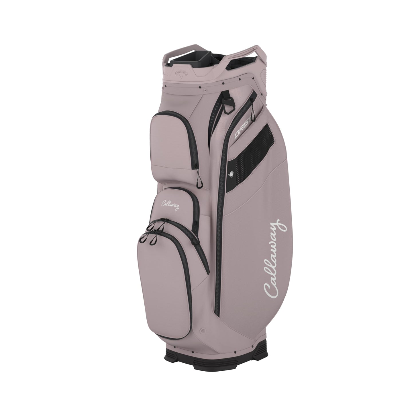 An image of a Callaway 2026 ORG 14 Golf Cart Bag - Ice Pink / Heather on a white background