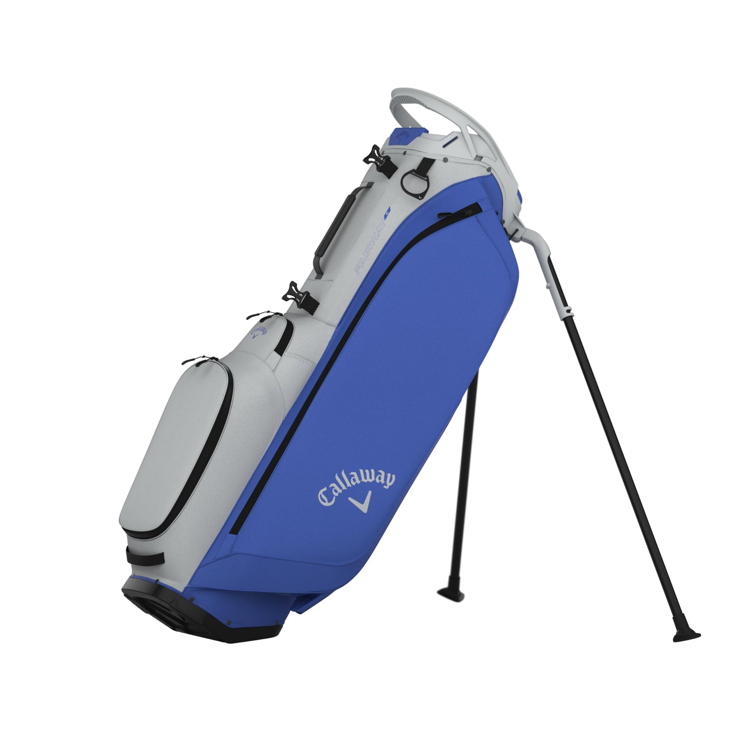 An image of a Callaway 2026 Fairway C Golf Stand Bag - Silver / Neptune on a white background