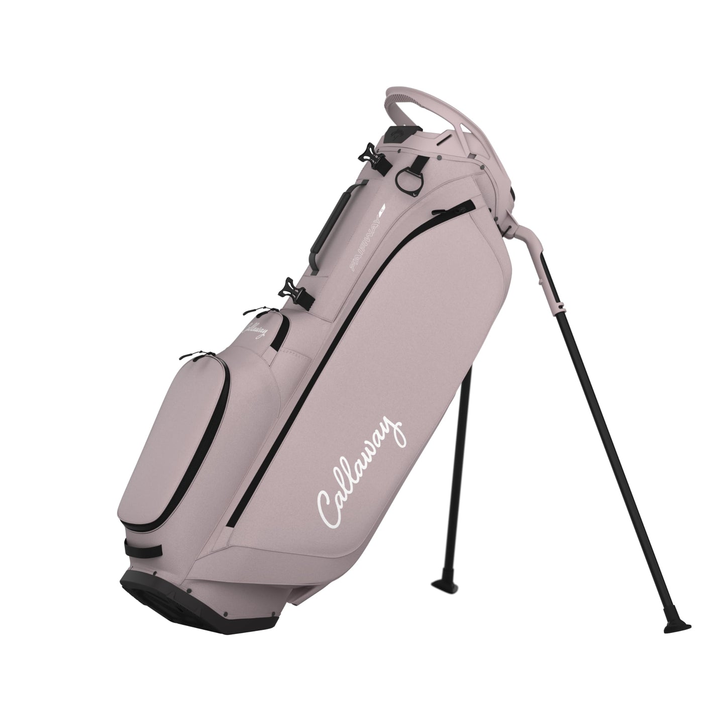 An image of a Callaway 2026 Fairway C Golf Stand Bag - Ice Pink / Heather on a white background
