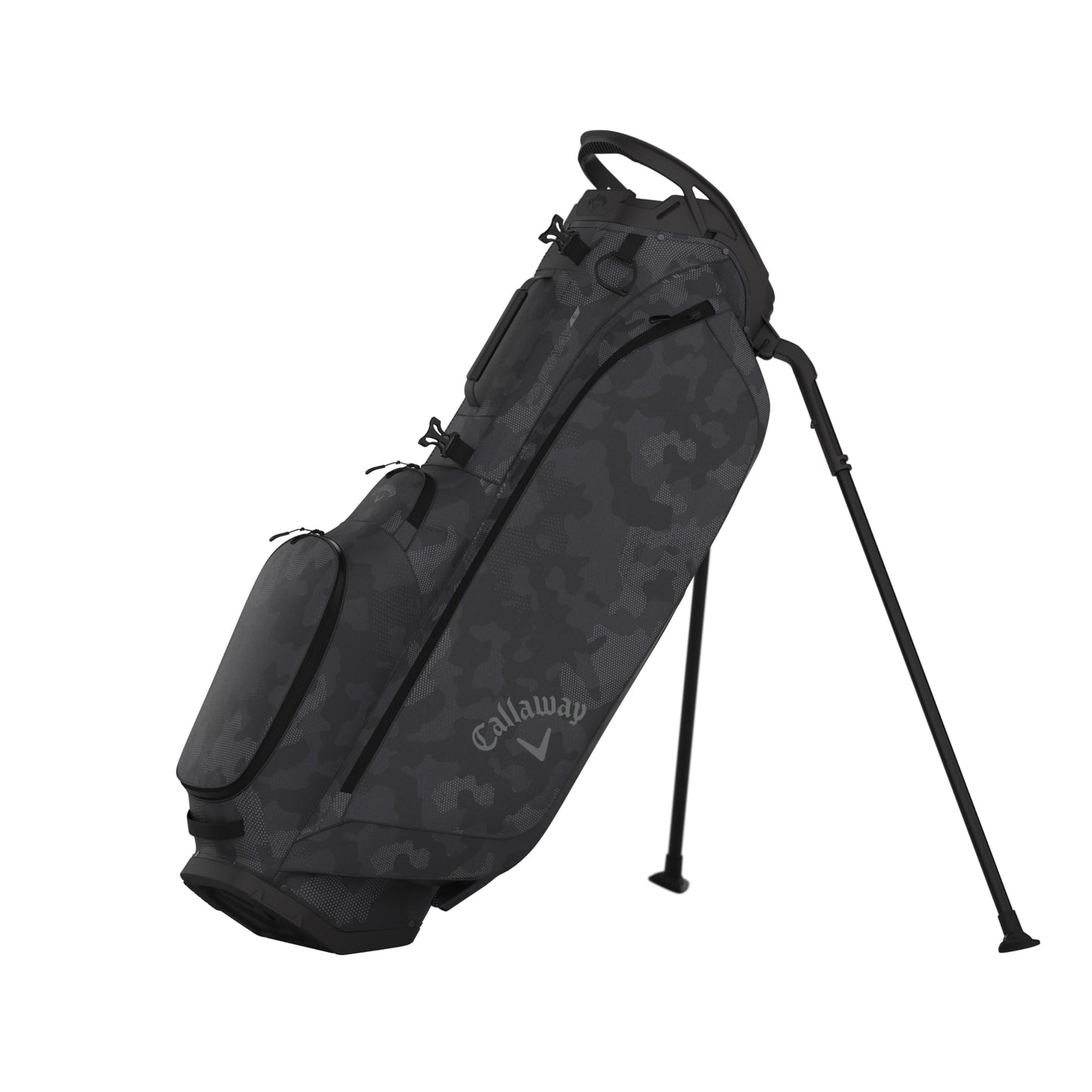 An image of a Callaway 2026 Fairway C Golf Stand Bag - Black / FLD Camo on a white background