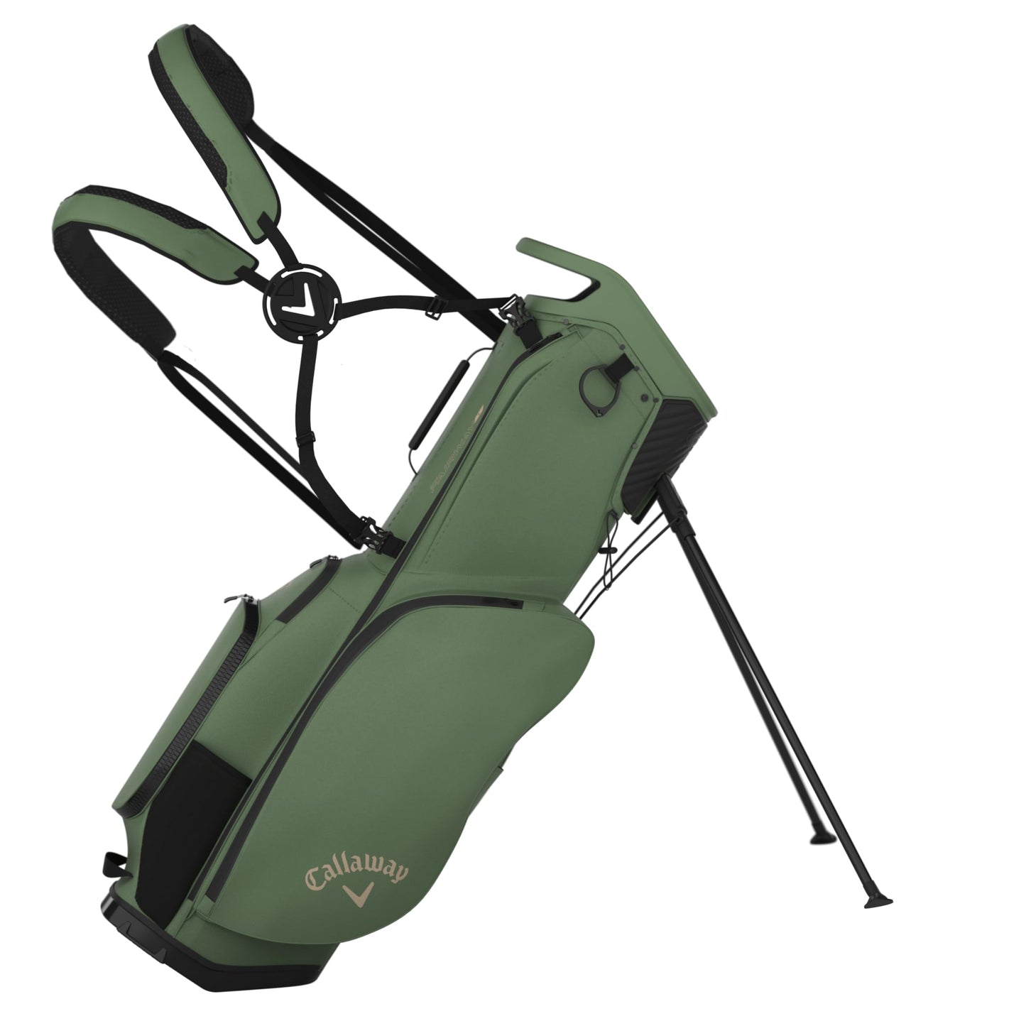 An image of a Callaway 2026 Fairway Plus Golf Stand Bag - Moss on a white background